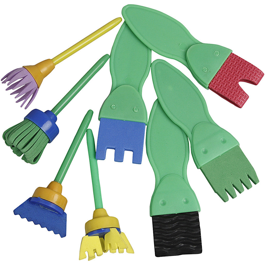 Mossgummi Penslar, L: 11-13 cm, B: 30-45 mm, 24 st./ 1 förp. [HOB-10454]