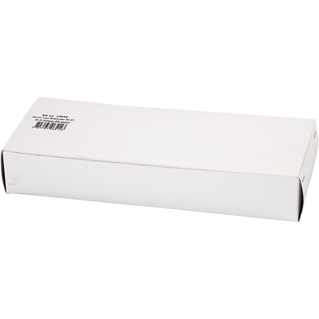 Natur Line Penslar, nr. 00+0+1+2+4+12+14+20, L: 18-22 cm, B: 3-20 mm, platta, 68 st./ 1 förp. [HOB-10649]