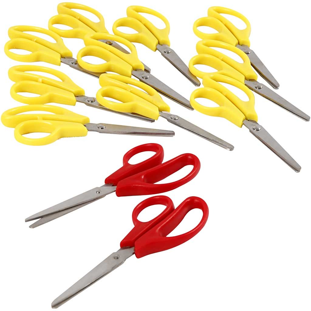 Barnsaxar, L: 12,5 cm, rund, höger & vänster, 12 st./ 1 förp. [HOB-11220]