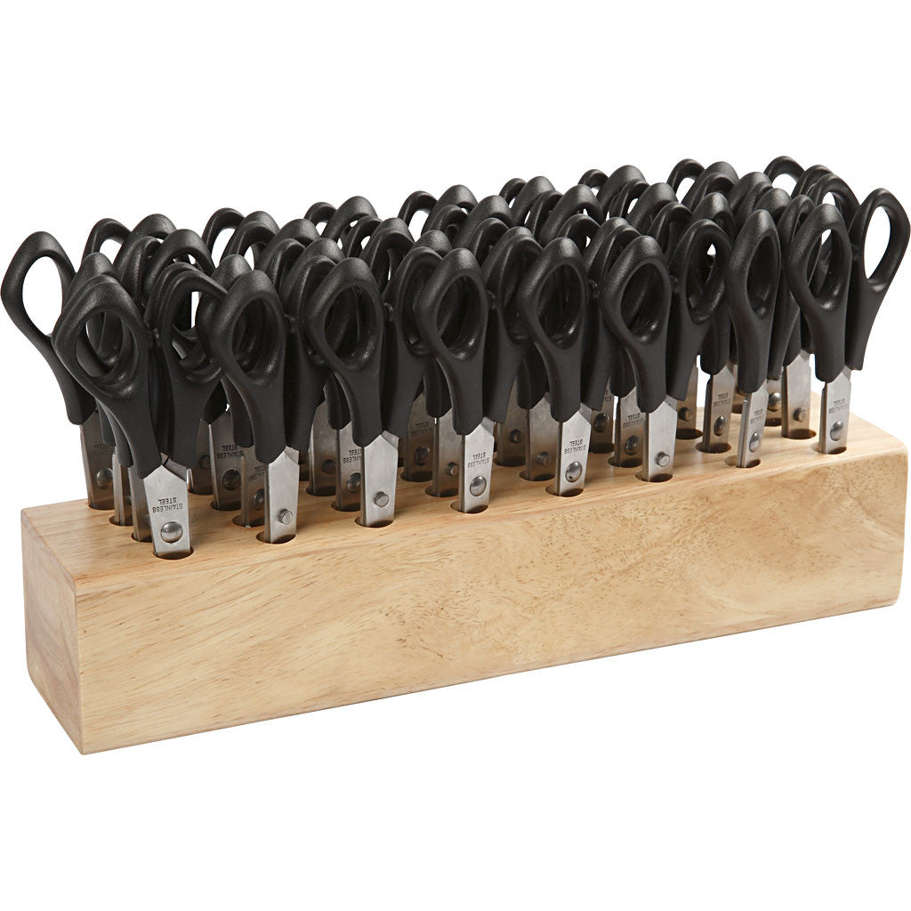 Skolsaxar med Hållare, L: 14 cm, rund, 1 set [HOB-11228]