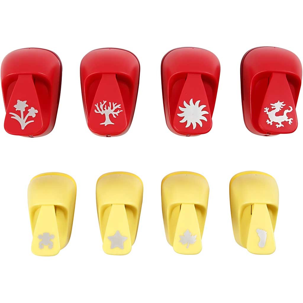 Pappersstansar, Vardags motiv, stl. 15+23 mm, 2x4 st./ 1 förp. [HOB-11269]