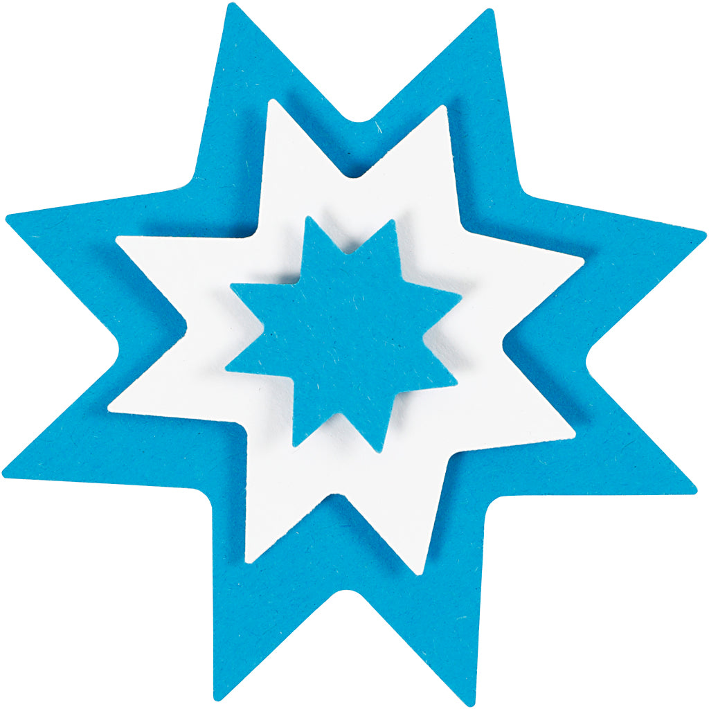 Lager-på-lager stansar, grafisk stjärna, stl. 25+50+75 mm, 3 st./ 1 förp. [HOB-112781]