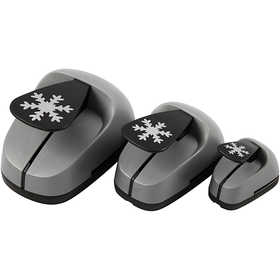 Lager-på-lager stansar, Snöflinga, stl. 25+49+75 mm, 3 st./ 1 förp. [HOB-112960]