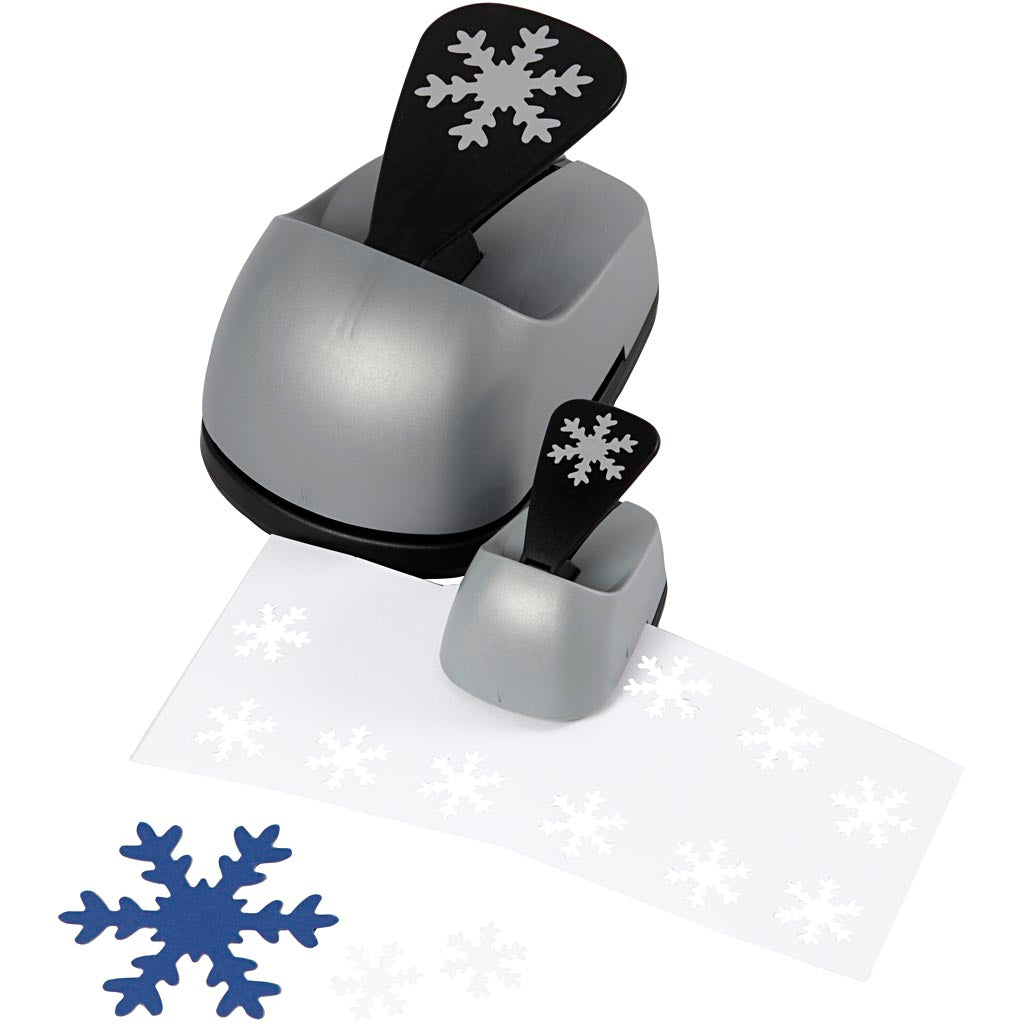 Lager-på-lager stansar, Snöflinga, stl. 25+49+75 mm, 3 st./ 1 förp. [HOB-112960]