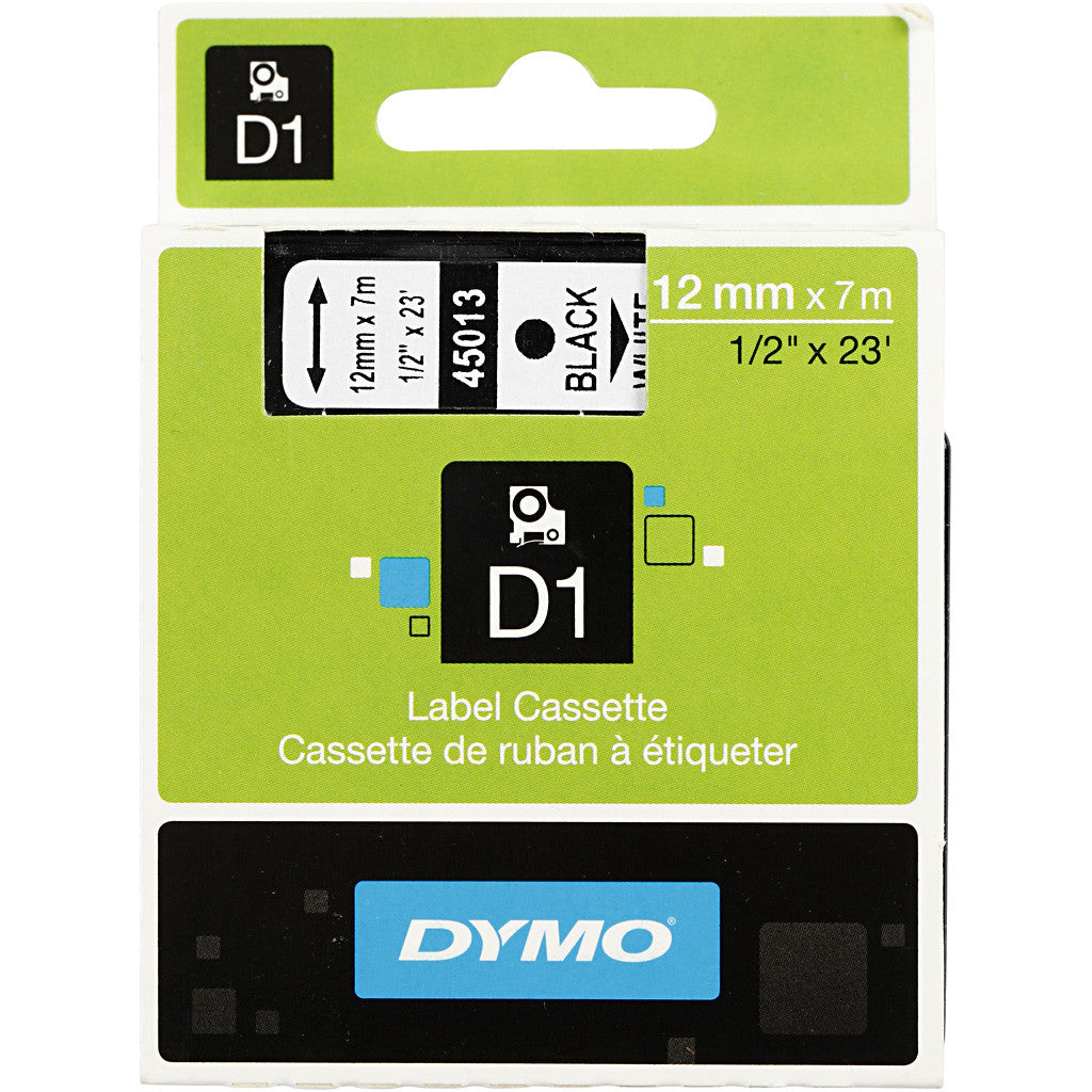 Dymo Tejp, B: 12 mm, vit, 7 m/ 1 rl. [HOB-11525]