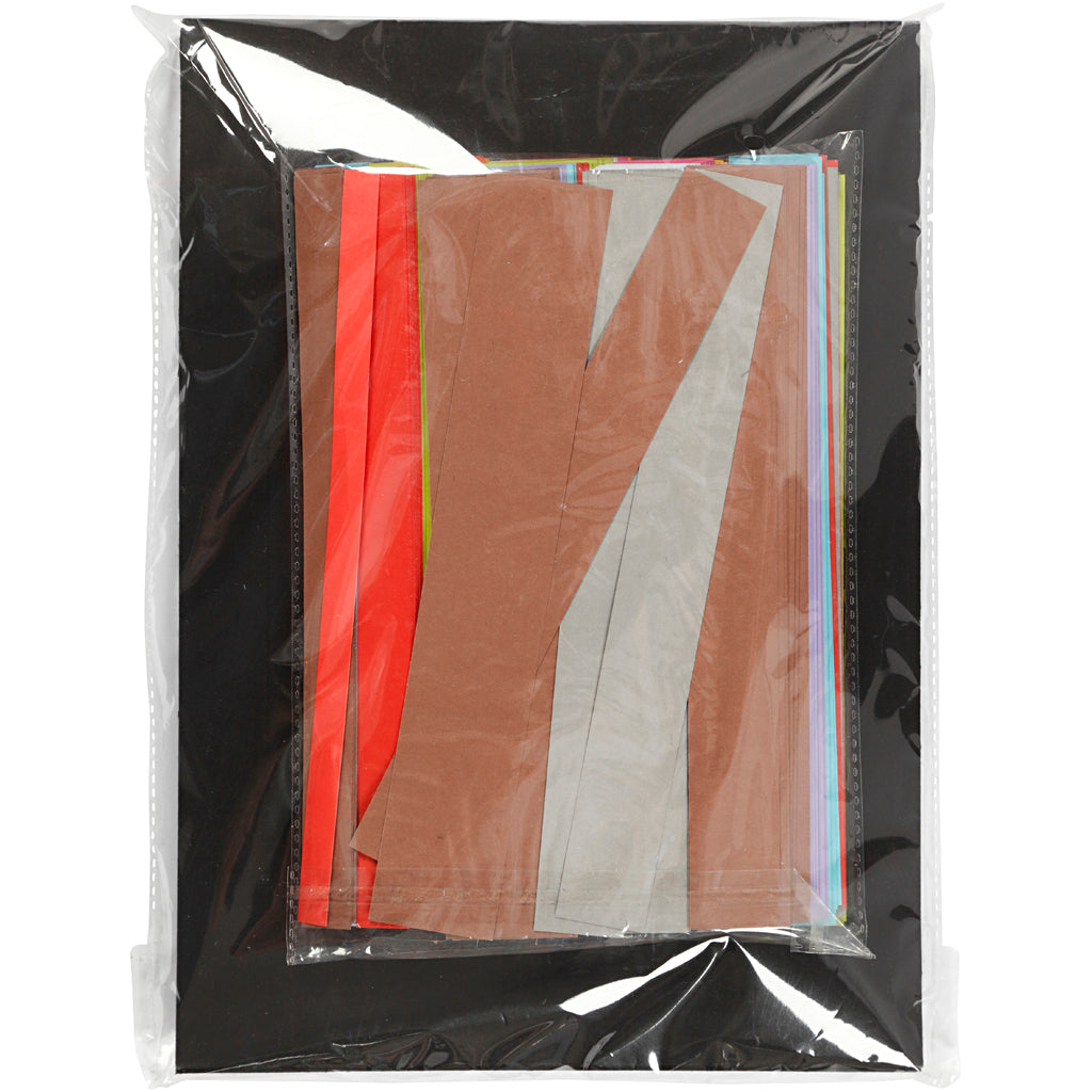 Pappersvävning, L: 21 cm, B: 10+15+25+35 mm, 1 förp. [HOB-11720]