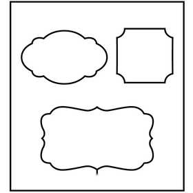 Skärschablon, tag, stl. 14x15,25 cm, tjocklek 15 mm, 1 st. [HOB-117492]