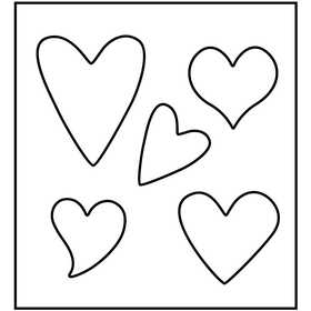 Skärschablon, hjärta, stl. 14x15,25 cm, tjocklek 15 mm, 1 st. [HOB-117493]
