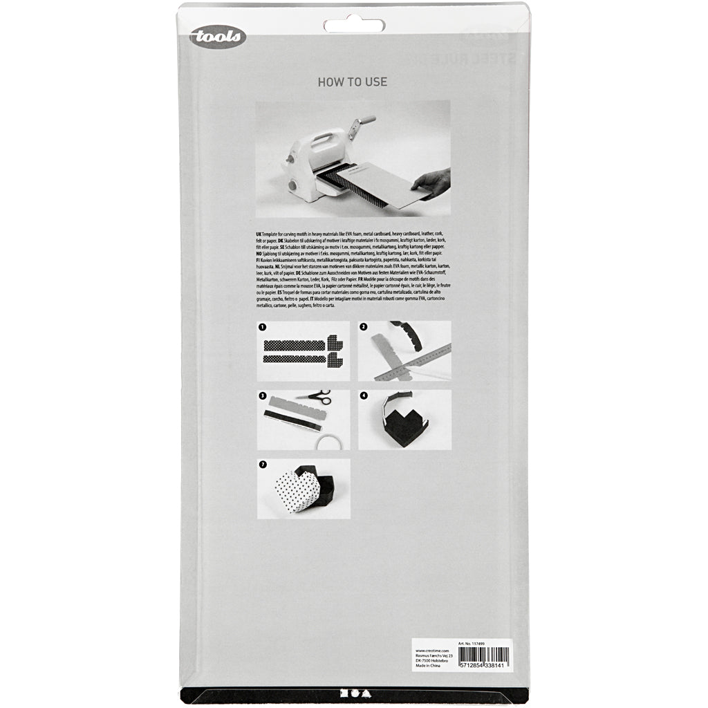 Skärschablon, hjärtbox, stl. 15,2x30,37 cm, tjocklek 15 mm, 1 st. [HOB-117499]