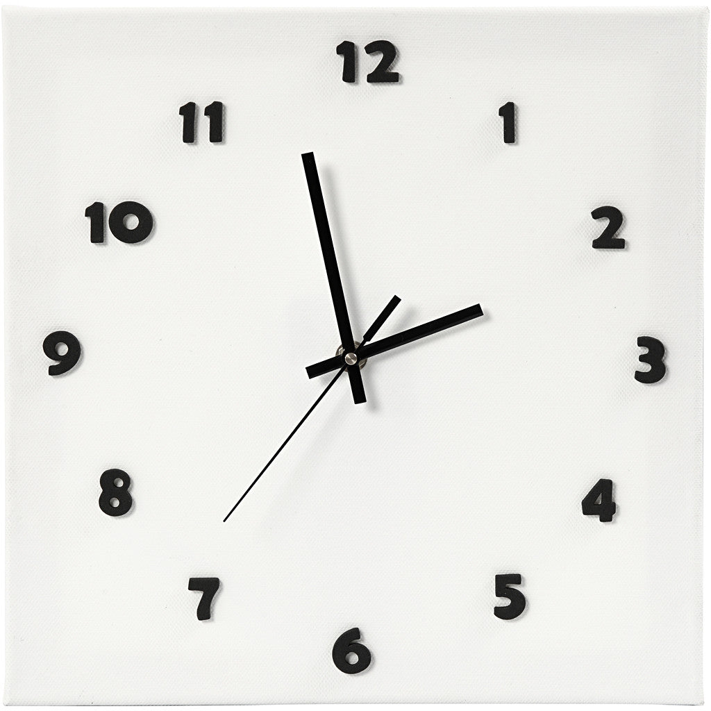 Urverk, platta max. 6 mm, svart, 1 set [HOB-13001]