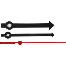 Urvisare, Hålstl. 4+6 mm, svart, 1 set [HOB-13007]