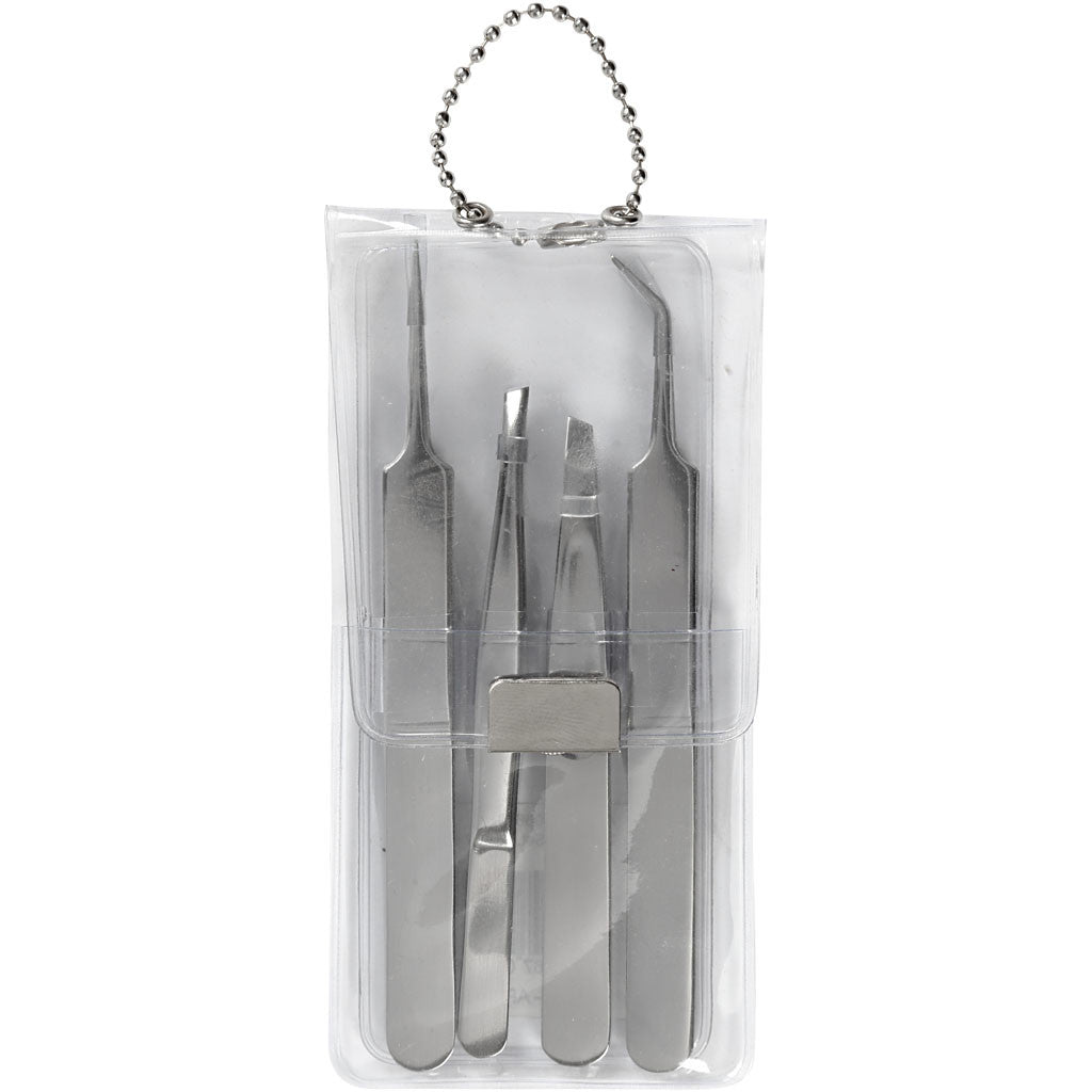 Pincett - sortiment, L: 9-12 cm, 4 st./ 1 förp. [HOB-13066]