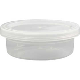 Plastburk med lock, H: 24 mm, Dia. 68 mm, 45 ml, 20 st./ 1 förp. [HOB-13171]