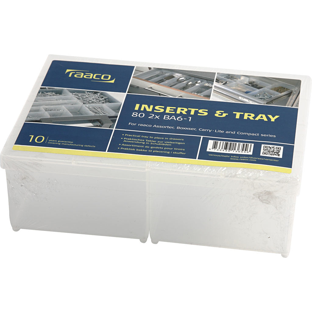 Raaco lådinsats, nr. BA6-1, H: 80 mm, stl. 157x109 mm, 2 st./ 1 förp. [HOB-13413]