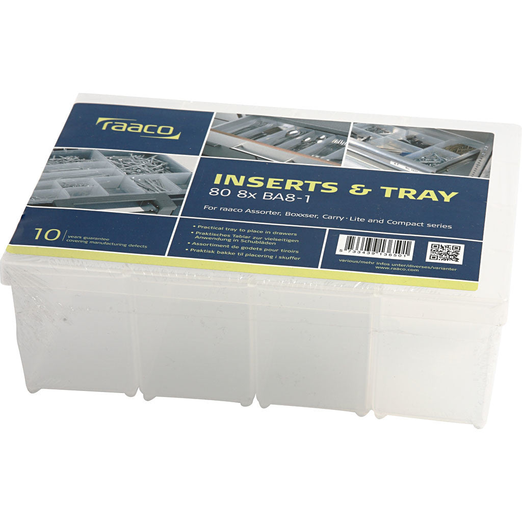 Raaco lådinsats, nr. BA8-1, H: 80 mm, stl. 79x55 mm, 8 st./ 1 förp. [HOB-13415]