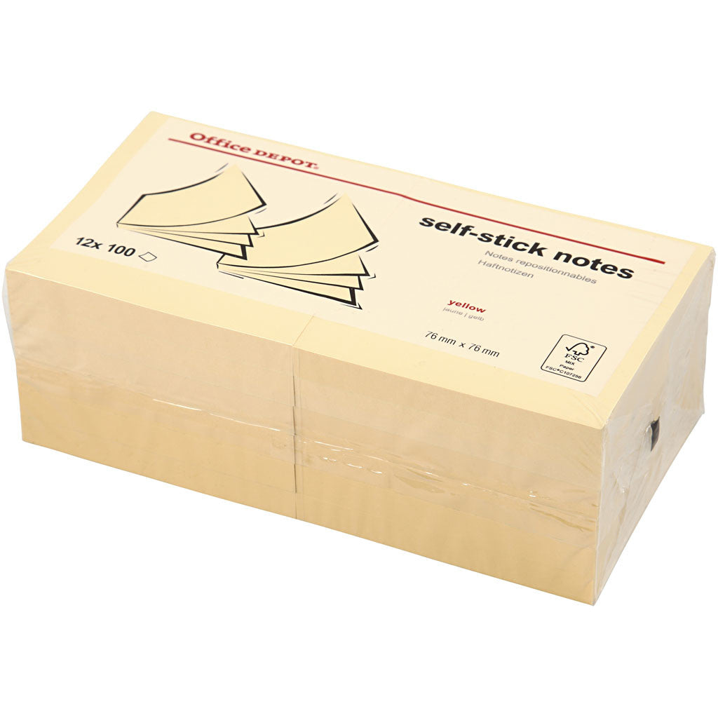 Post-it-lappar, stl. 75x75 mm, 12 st./ 1 förp. [HOB-14095]