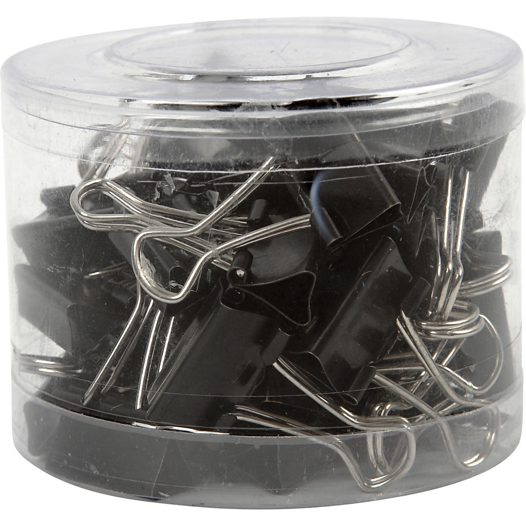 Clips, B: 19 mm, svart, 40 st./ 1 förp. [HOB-14208]