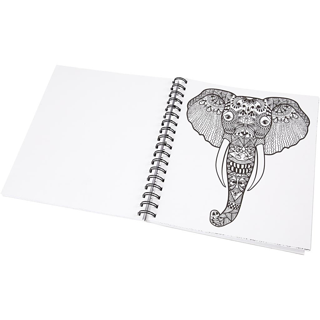 Antistress målarbok, natur, stl. 19,5x23 cm, Antal sidor 64, 1 st. [HOB-19262]