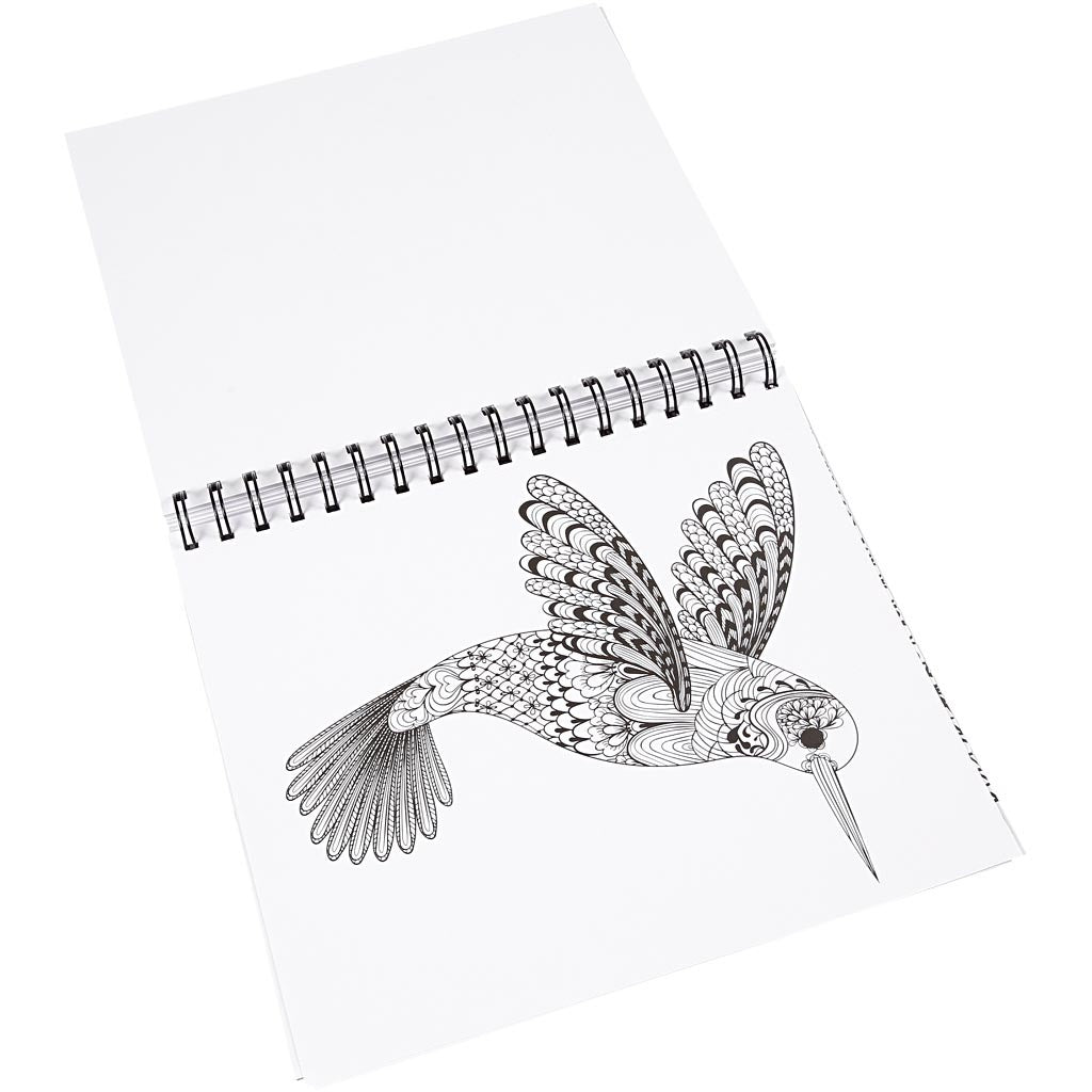 Antistress målarbok, natur, stl. 19,5x23 cm, Antal sidor 64, 1 st. [HOB-19262]