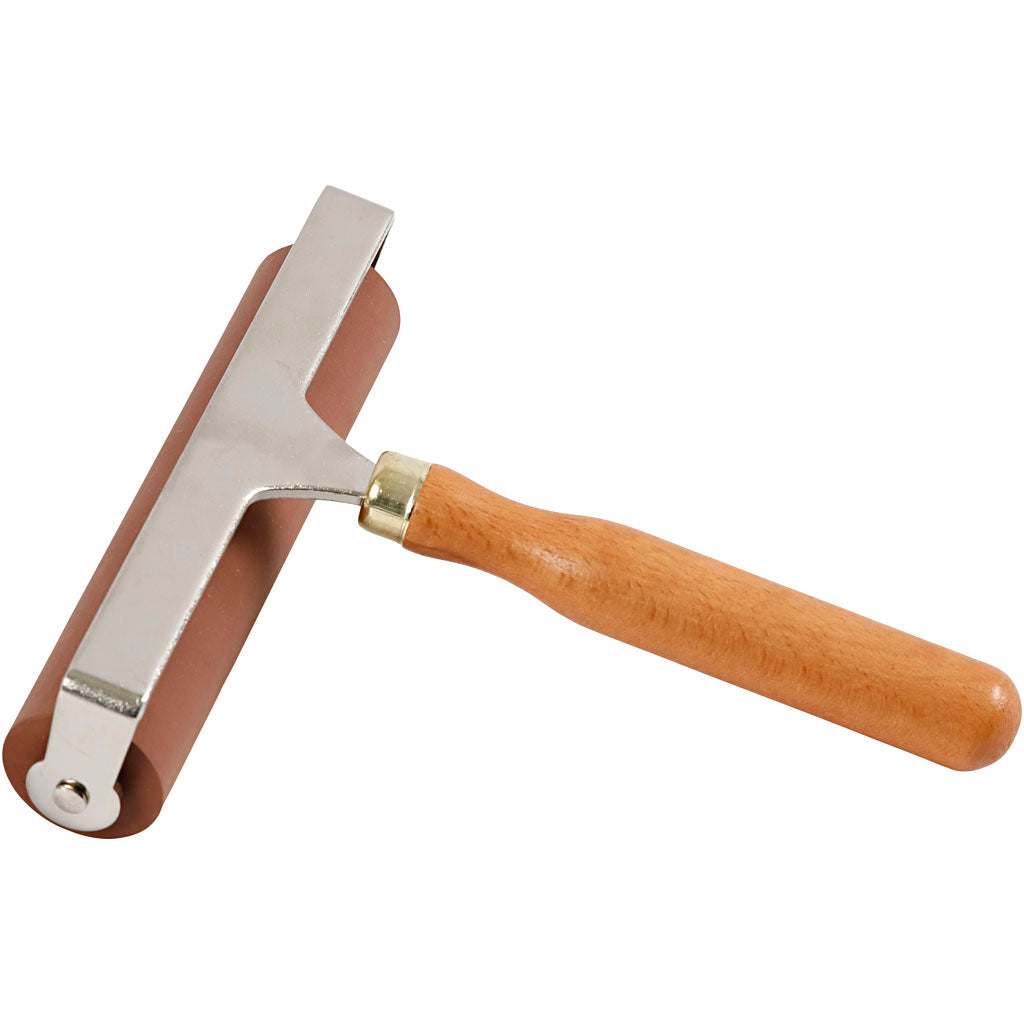 Gummiroller/linoleumroller, B: 14,70 cm, Dia. 3 cm, 1 st. [HOB-38225]