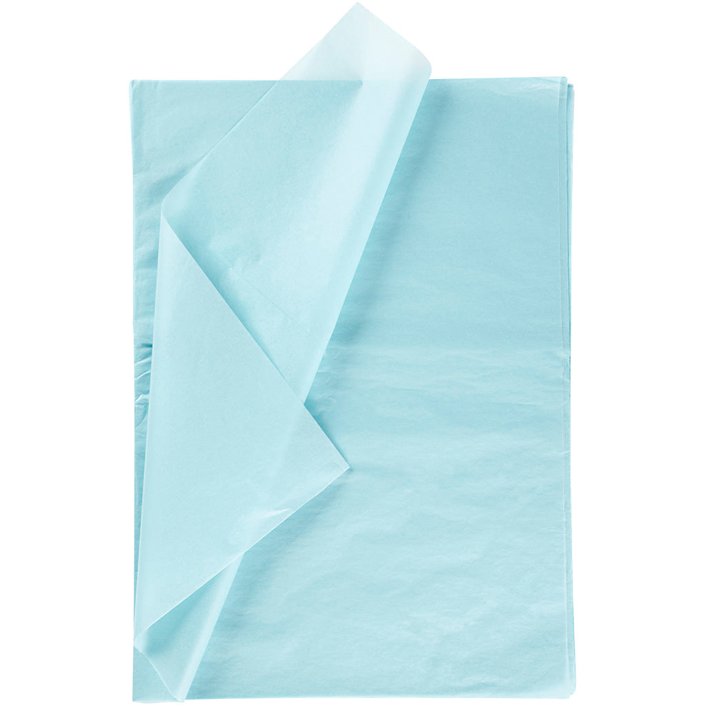 Tissue Paper, sheet 50x70 cm, 17 g, light blue, 10 sheet
