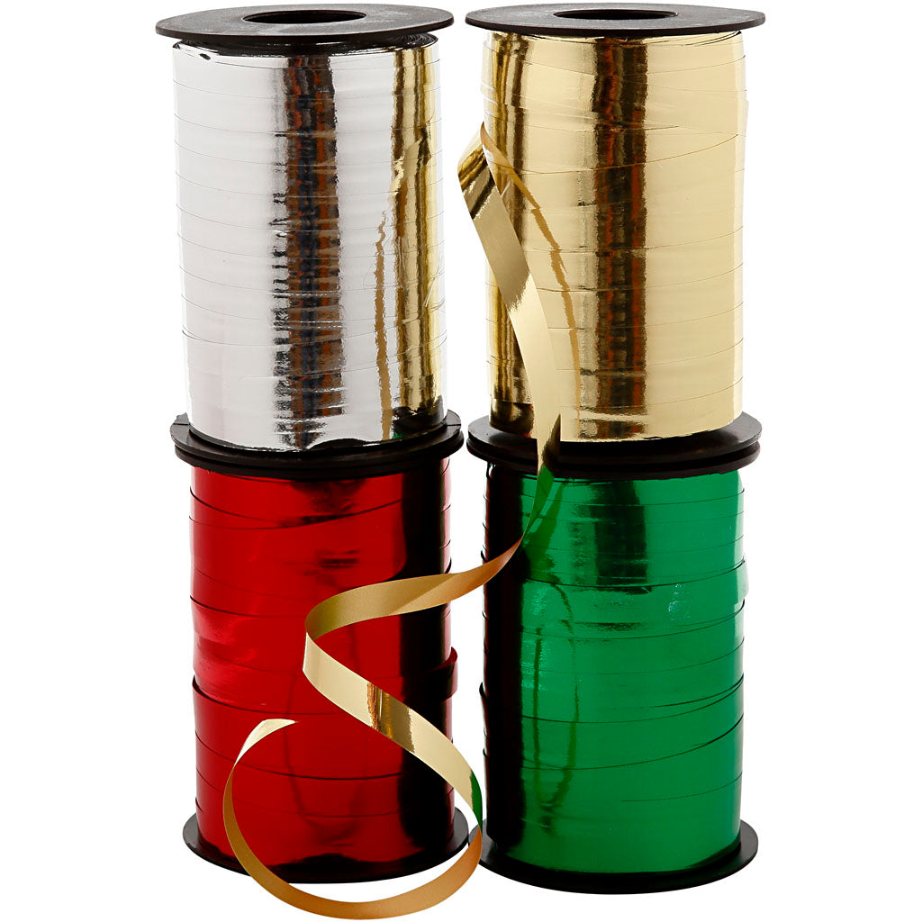 Curling Ribbon, W: 10 mm, glossy, 4x250 m