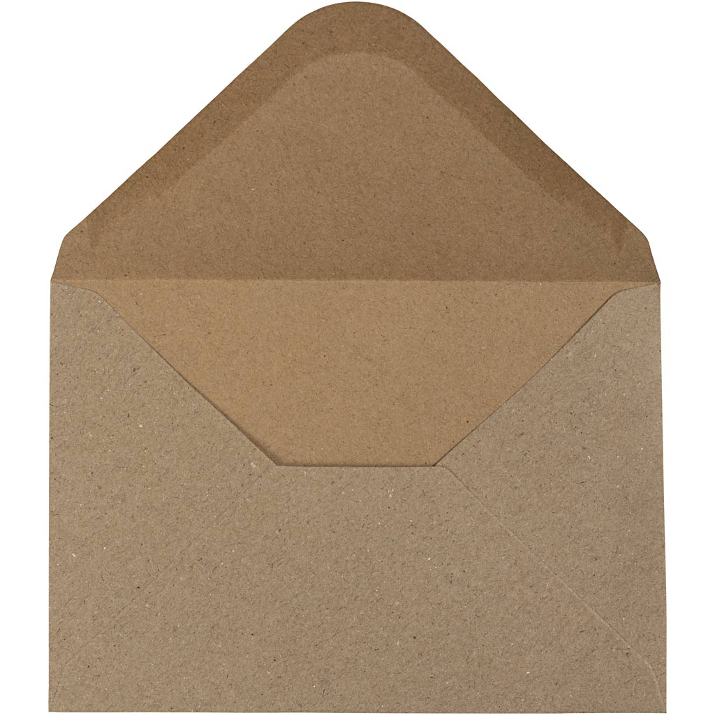 Recycled Envelopes, C6 11.5x16 cm,  120 g, natural, 50pcs [HOB20530]
