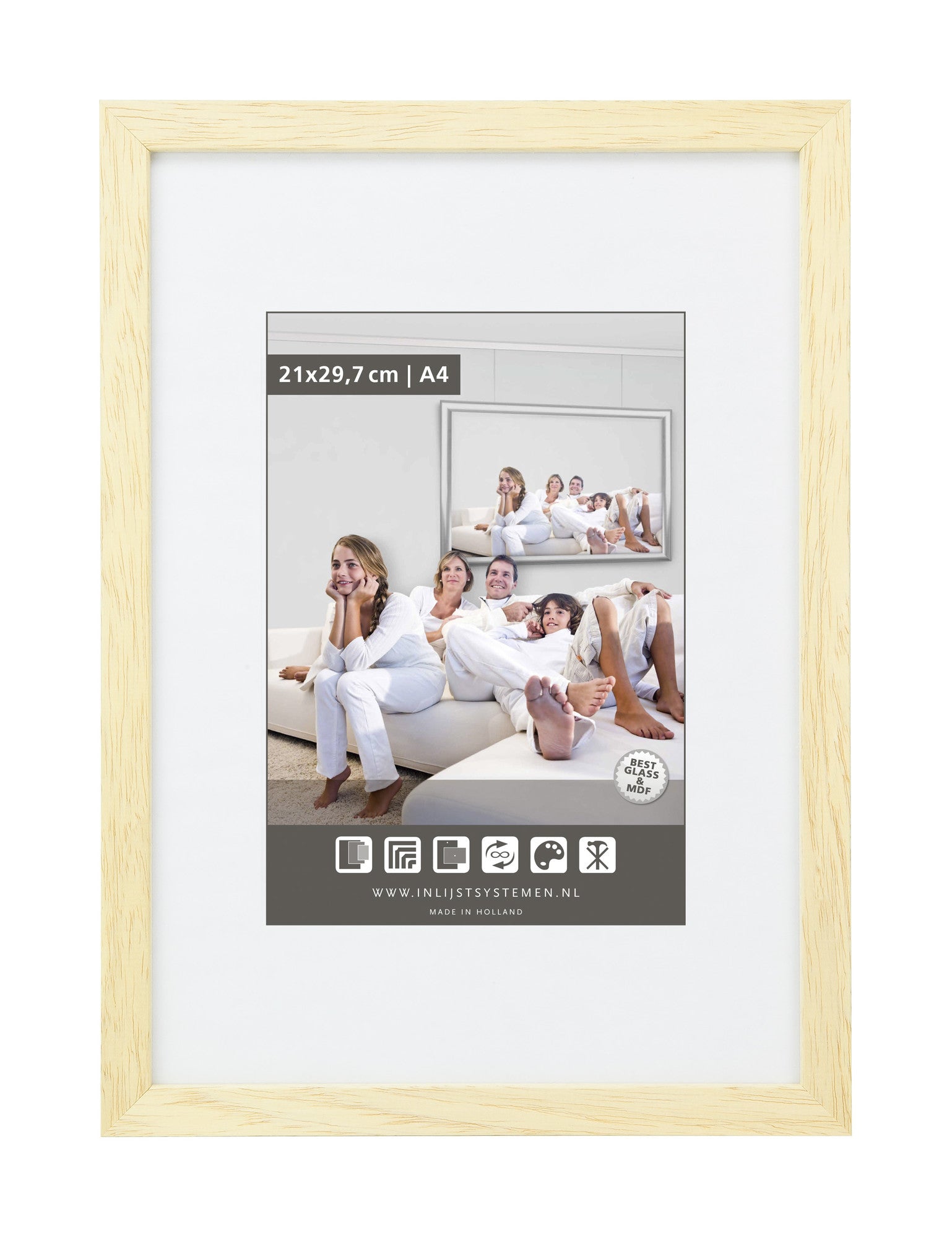 Photo Frame 13x18cm M100 Wood not varnished (1 pc)