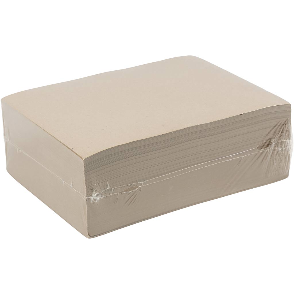 Kraftpapper, A4, ark 210x297 mm, 135 g, grå brun, 500 ark/ 1 förp. [HOB-22134]