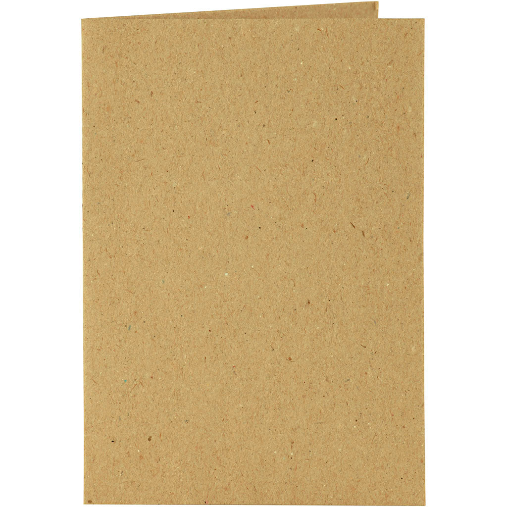 Kort och kuvert, kortstl. 10,5x15 cm, kuvertstl. 11,5x16,5 cm, 110+230 g, natur, 6 set/ 1 förp. [HOB-23021]