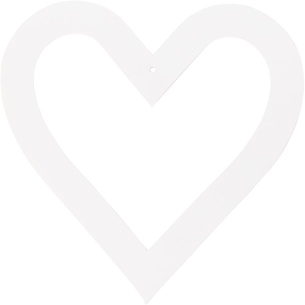 Heart Frame, size 18x18 cm, 230 g, white, 16 pc