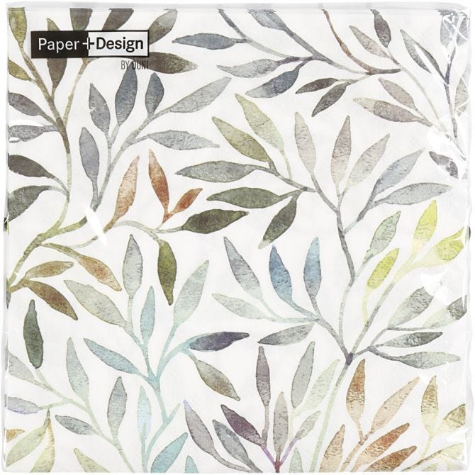 Servetter, Pilblad, stl. 33x33 cm, 20st./ 1 förp. [HOB-234730]