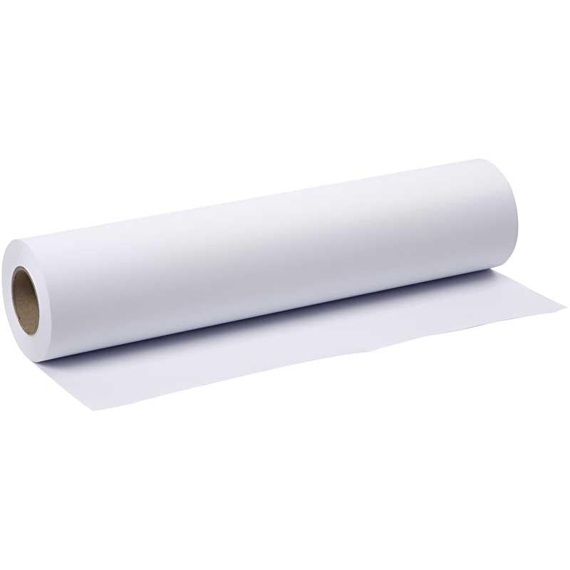Drawing Paper, W: 42 cm, 80 g, white, 50 m/ 1 roll