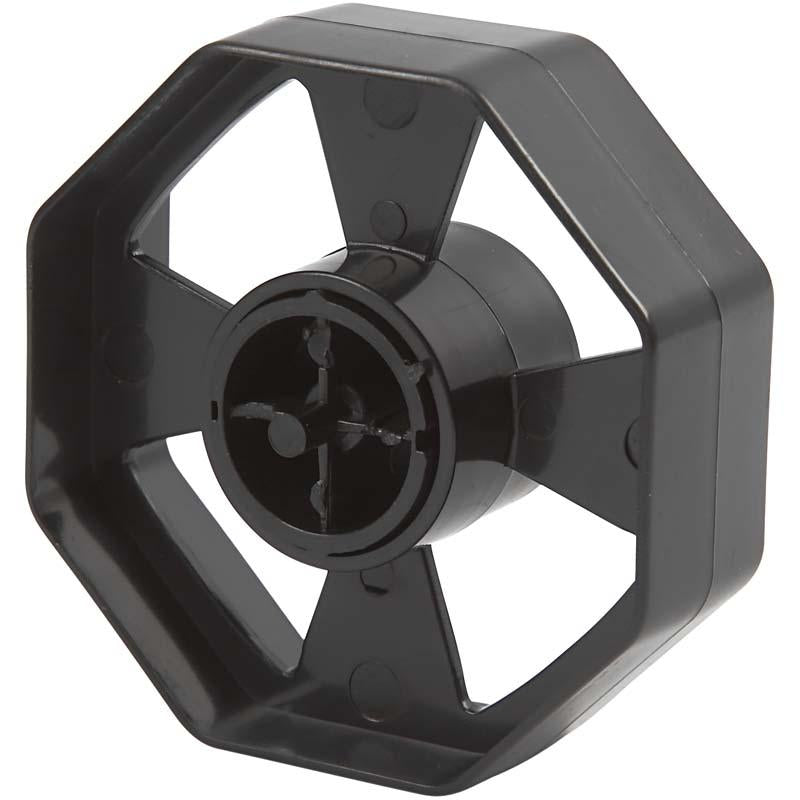 Tape Dispenser Wheel, W: 25 mm, dia. 7,5 cm, black