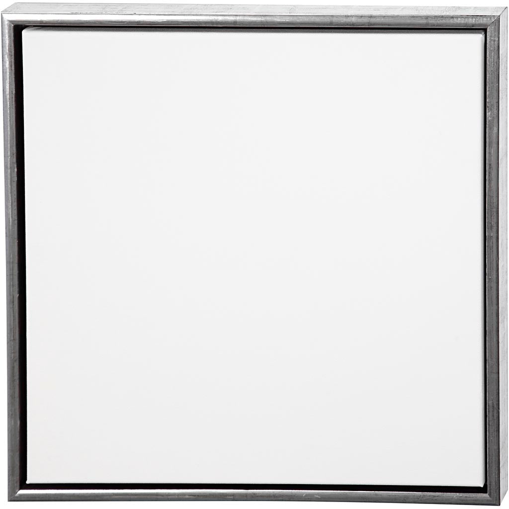 Canvas with Wooden Frame, size 50x50 cm, 360 g, antique silver, white