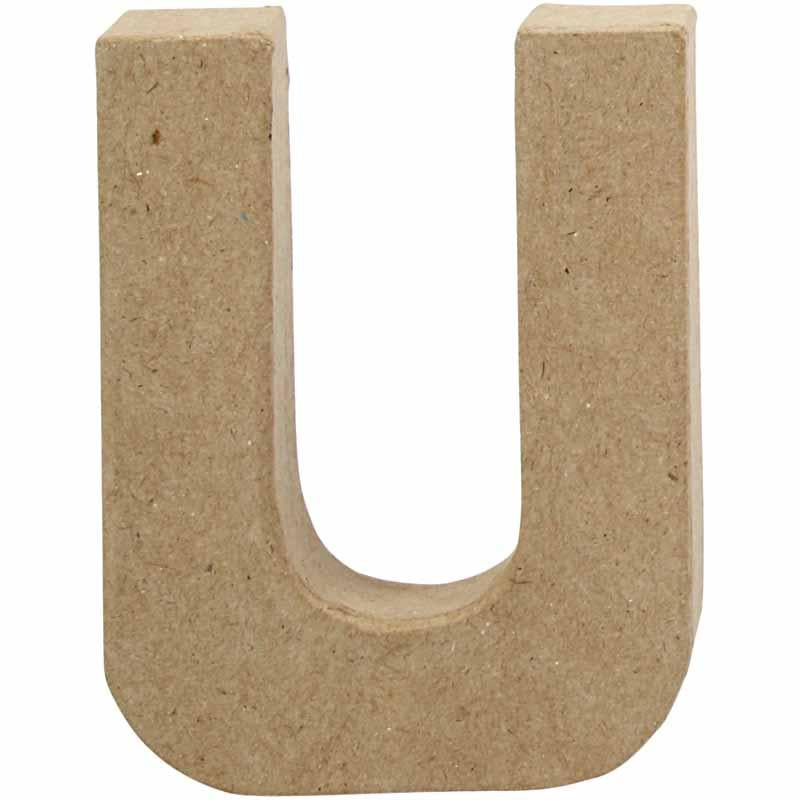 Letter, U, H: 10 cm, W: 8 cm, thickness 1,7 cm
