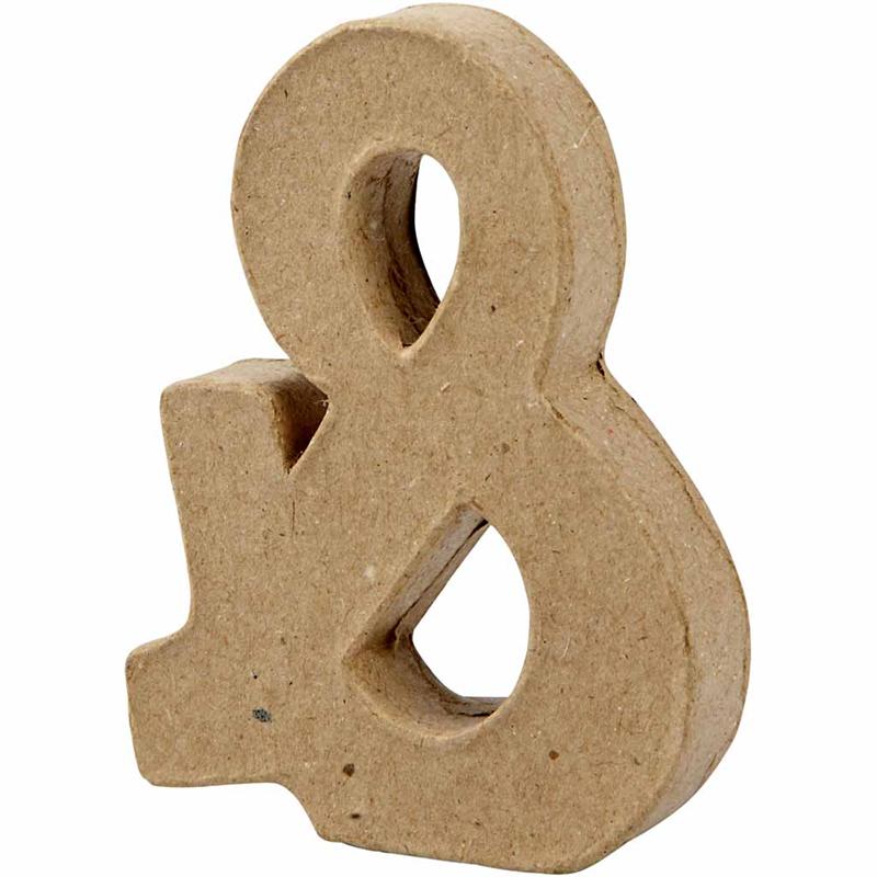 Pappsymbol, &, H: 10 cm, B: 7,5 cm, tjocklek 1,7 cm, 1 st. [HOB-26666]