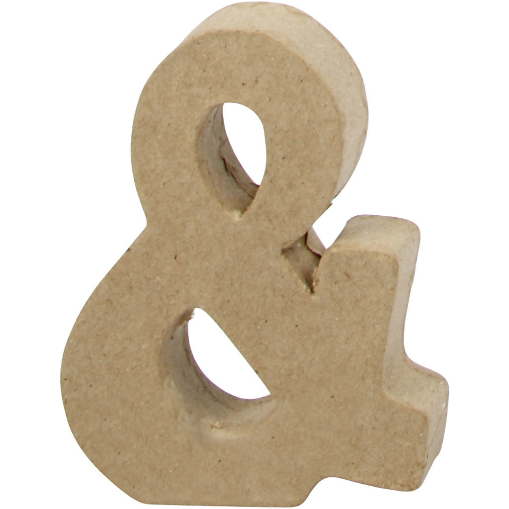 Pappsymbol, &, H: 10 cm, B: 7,5 cm, tjocklek 1,7 cm, 1 st. [HOB-26666]
