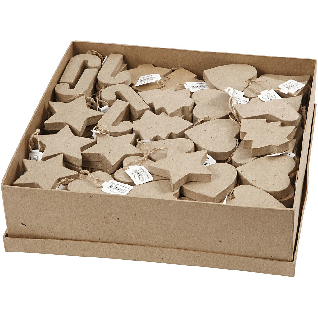 Juldekorationer, H: 7-8 cm, 174 st./ 1 förp. [HOB-26702]