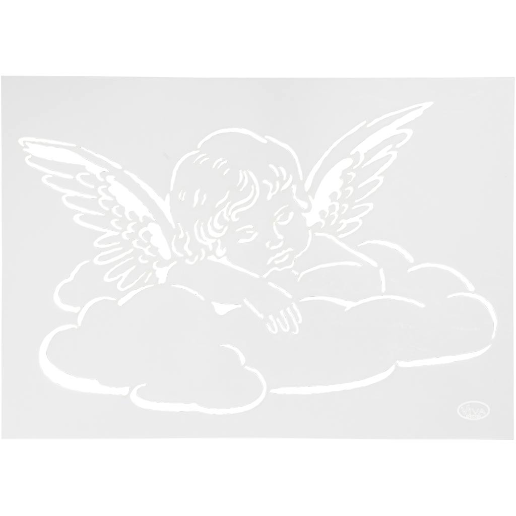 Stencil , angel, A4, sheet 210x297 mm