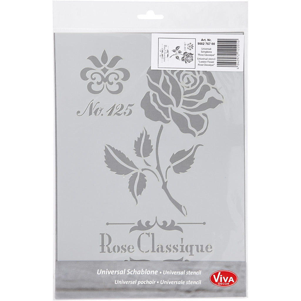 Stencil, ros, A4, ark 210x297 mm, 1 st. [HOB-26975]