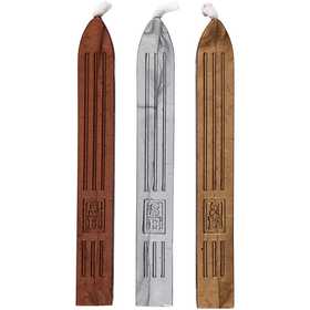 Lackstång, guld, silver, bronze, L: 10 cm, 3 st./ 1 förp. [HOB-27026]