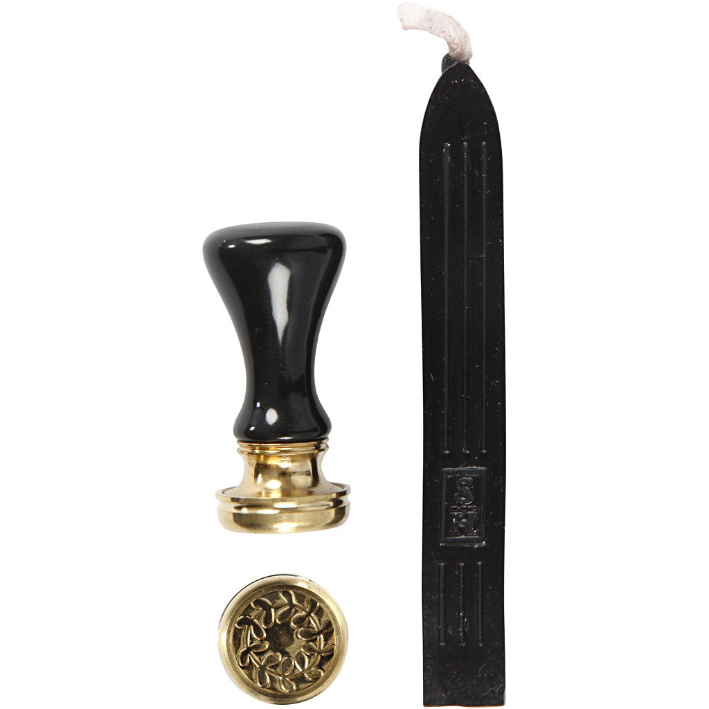 Lack och sigill, Dia. 17 mm, svart, 1 set [HOB-270284]