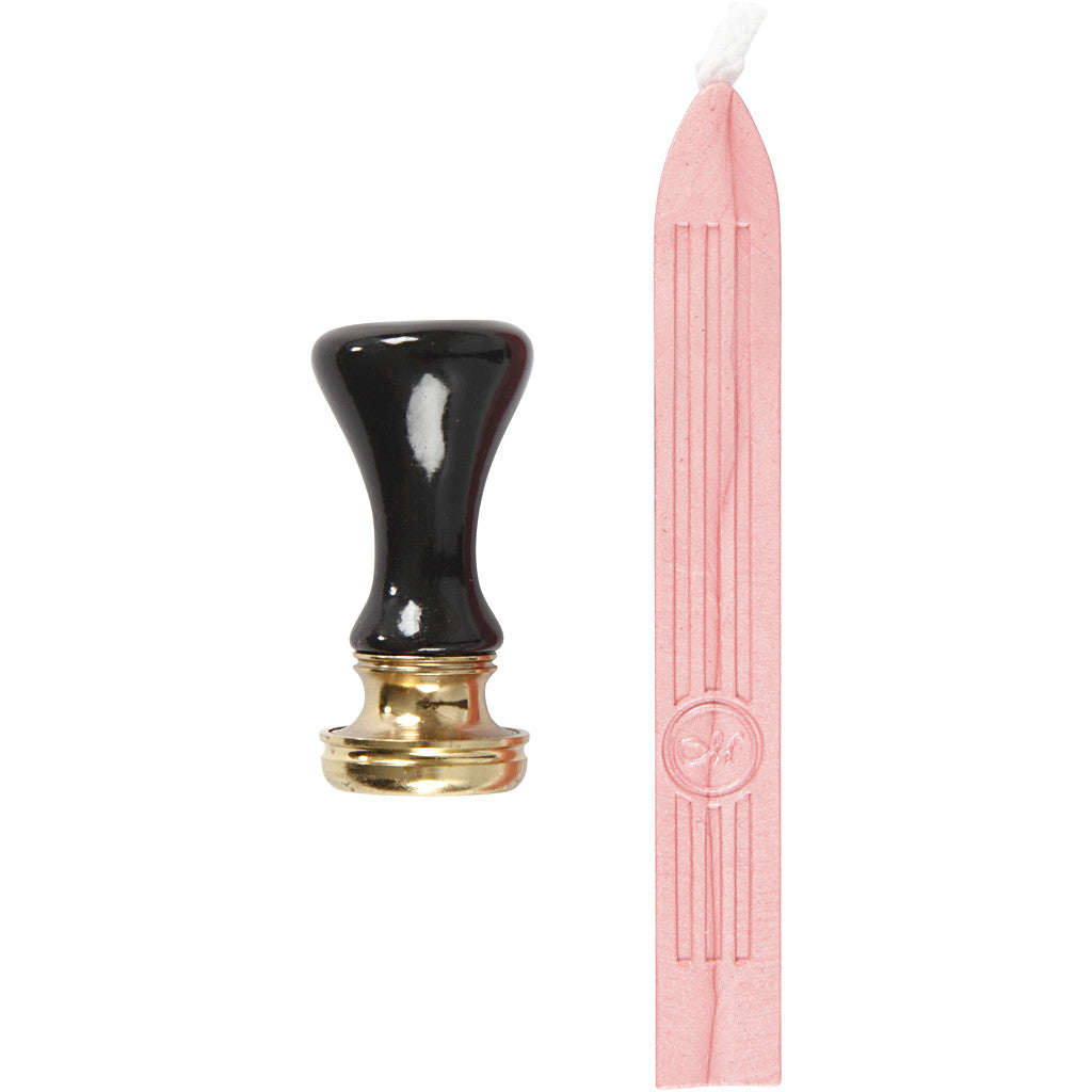 Lack och sigill, Dia. 17 mm, ljusröd, 1 set [HOB-270286]