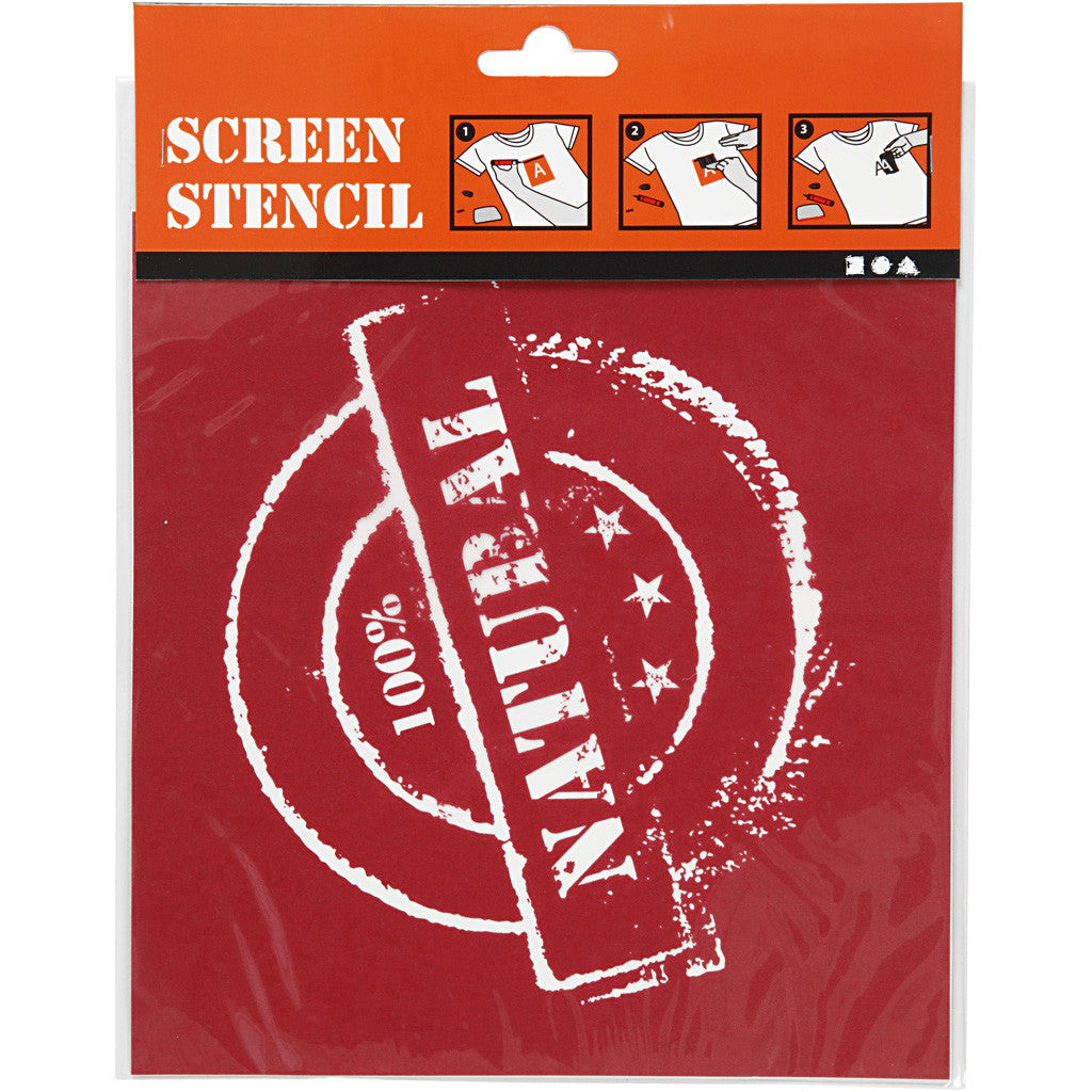 Screen stencil, Natural, ark 20x22 cm, 1 ark [HOB-27056]
