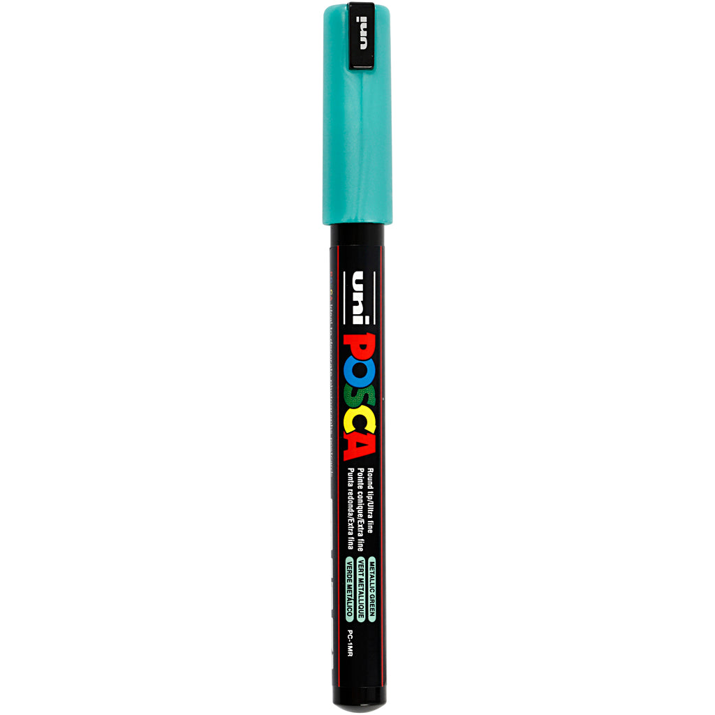 Posca Marker, no. PC-1MR, line 0,7 mm, extra-fine, metallic green