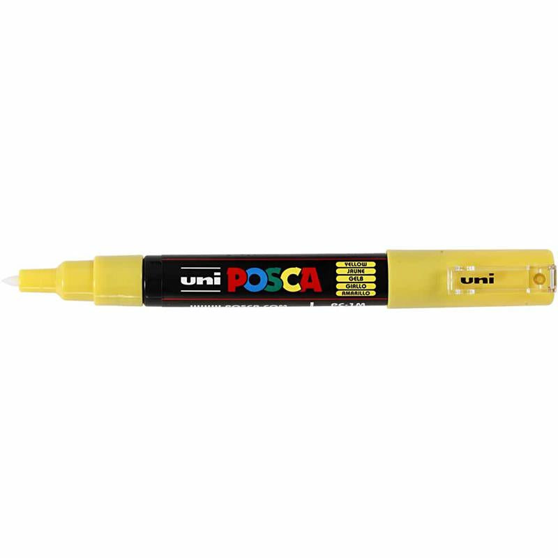 Posca Marker , nr. PC-1M, spets 0,7 mm, extra fine, gul, 1 st. [HOB-273044]