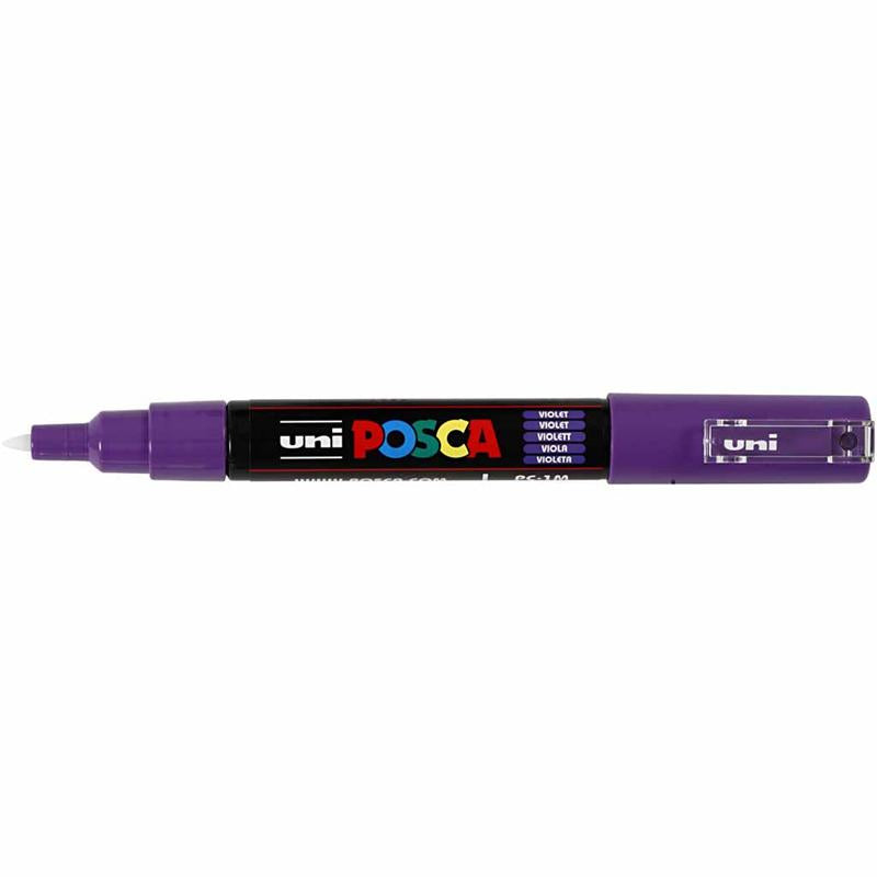 Posca Marker , nr. PC-1M, spets 0,7 mm, extra fine, violet, 1 st. [HOB-273055]