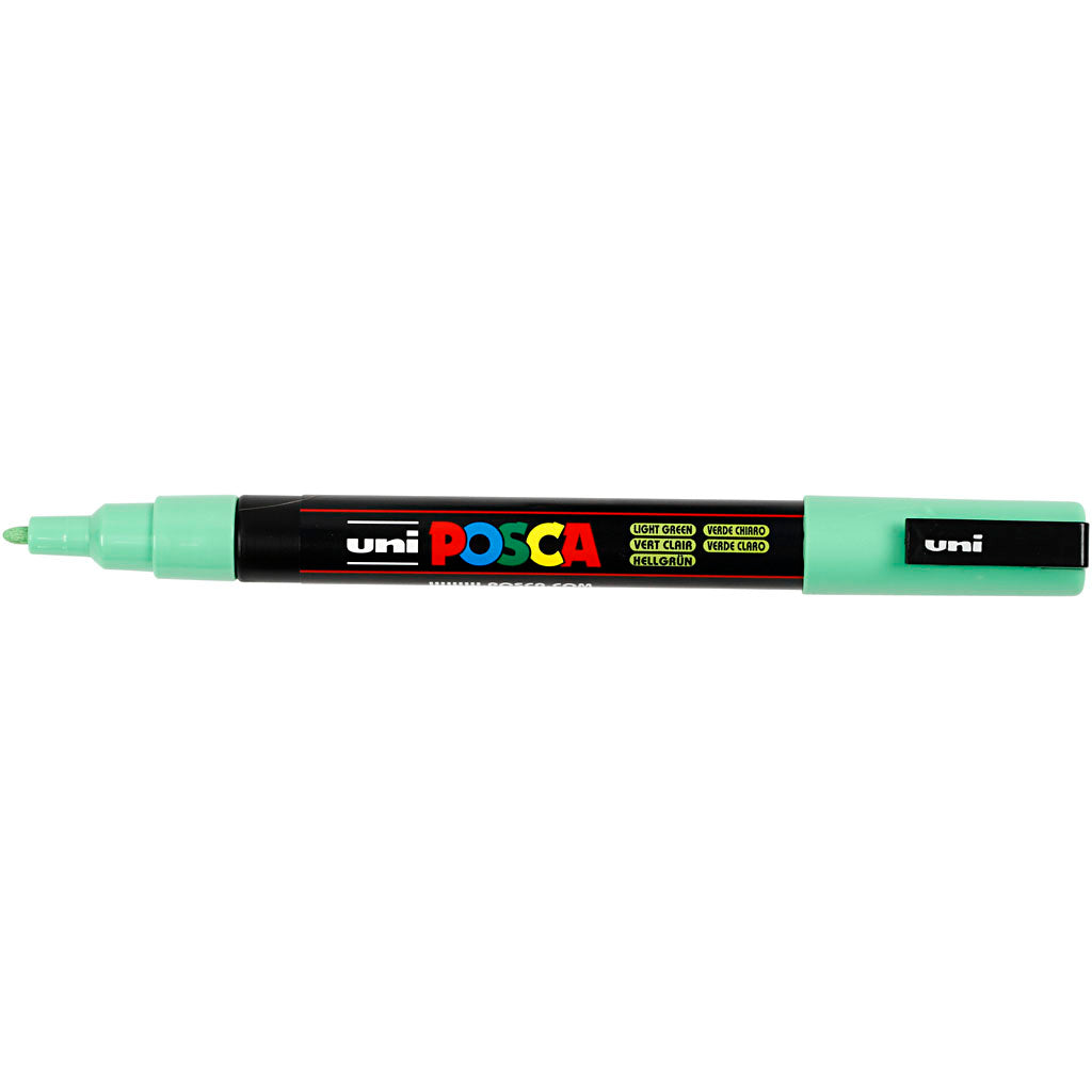 Posca Marker , nr. PC-3M, spets 0,9-1,3 mm, Fine, ljusgrön, 1 st. [HOB-274033]