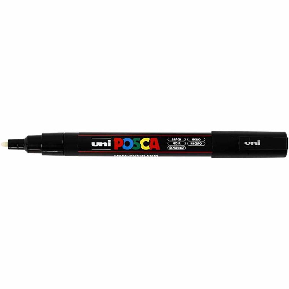Posca Marker , nr. PC-3M, spets 0,9-1,3 mm, Fine, svart, 1 st. [HOB-274046]